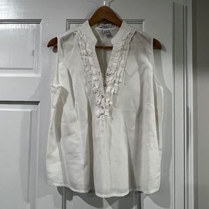 Richard Malcolm - White Irish Linen Top - PXL